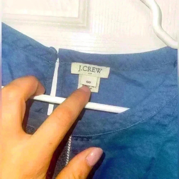 J CREW Embroidered tie-sleeve tee SIZE 00 - Picture 4 of 6